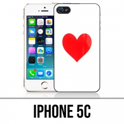 Funda iPhone 5C - Corazón Rojo