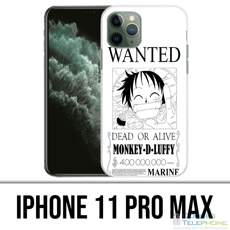 Funda iPhone 11 Pro Max - One Piece Wanted Luffy