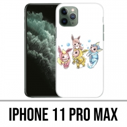 Coque iPhone 11 PRO MAX - Pokémon bébé Evoli évolution