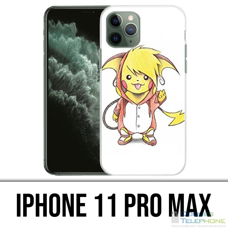 Coque iPhone 11 PRO MAX - Pokémon bébé Raichu