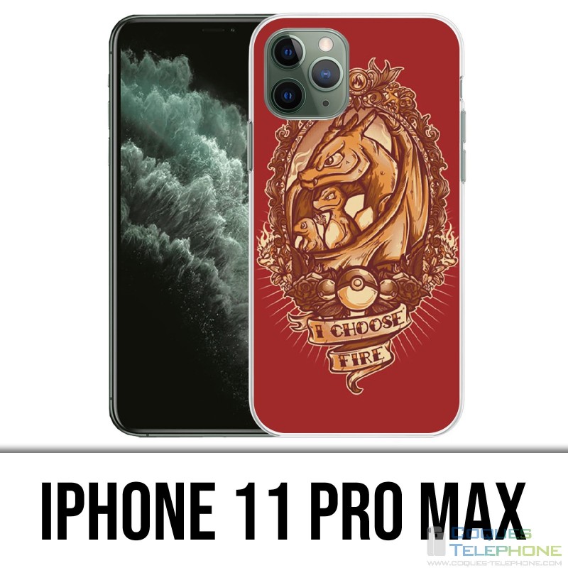 Coque iPhone 11 PRO MAX - Pokémon Fire