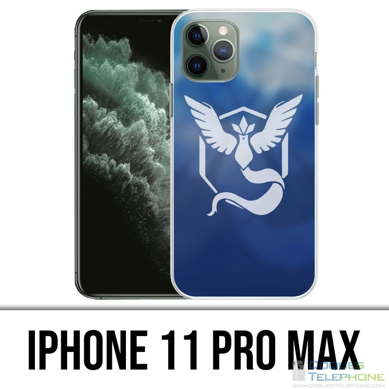 Carcasa IPhone 11 Pro Max - Pokemon Go Team Azul Grunge