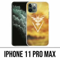 Coque iPhone 11 PRO MAX - Pokémon Go Team Jaune Grunge