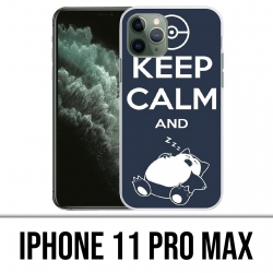 Custodia IPhone 11 Pro Max - Pokemon Ronflex Mantieni la calma