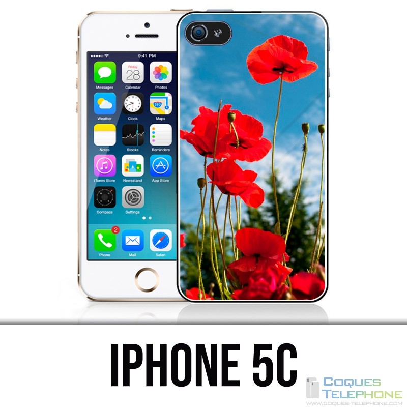 Coque iPhone 5C - Coquelicots 1