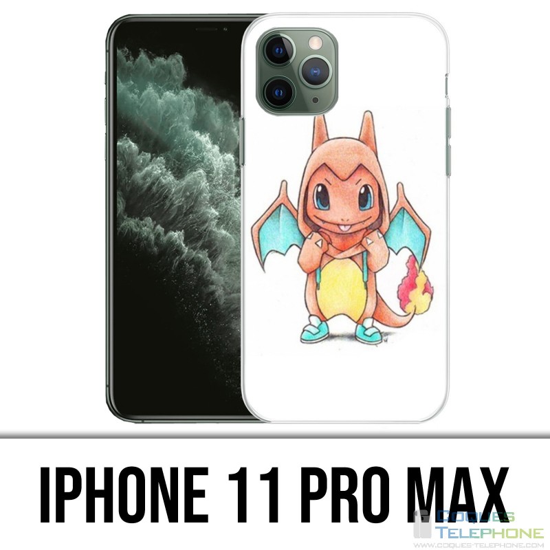 Coque iPhone 11 PRO MAX - Pokémon Bébé Salameche