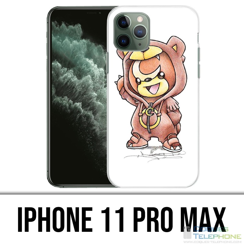 Coque iPhone 11 PRO MAX - Pokémon Bébé Teddiursa