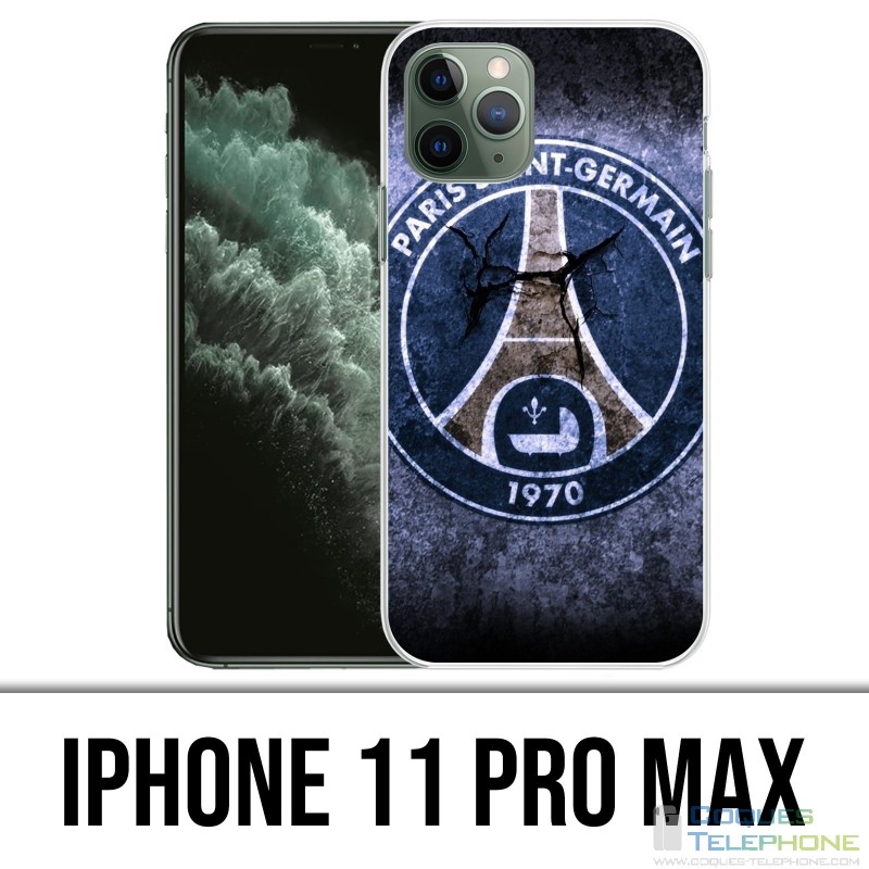 Coque iPhone 11 PRO MAX - PSG Logo Grunge