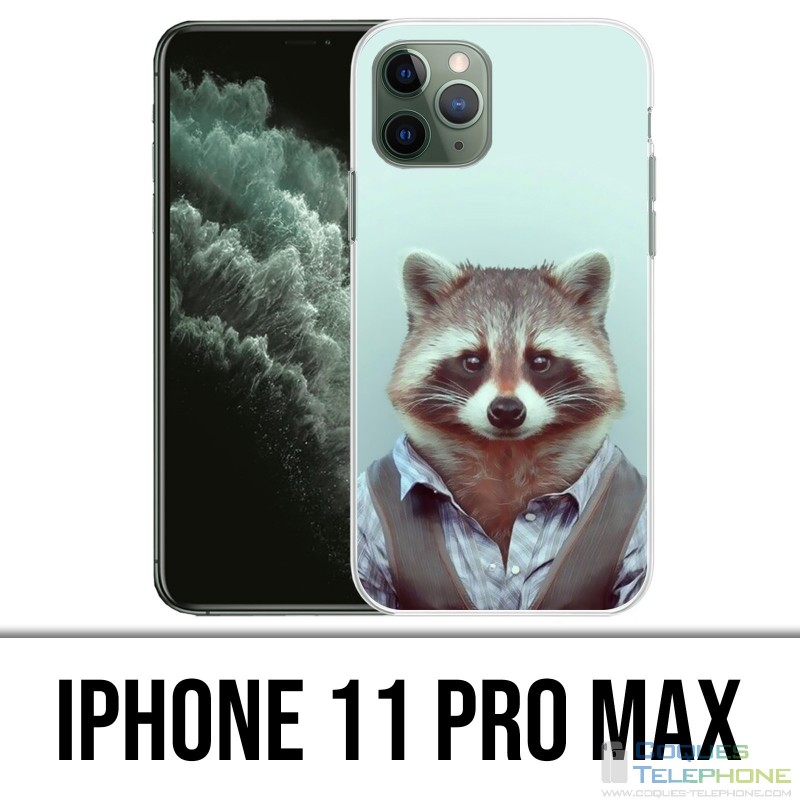Funda para iPhone 11 Pro Max - Disfraz de mapache