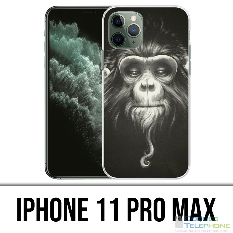 Coque iPhone 11 Pro Max - Singe Monkey Anonymous