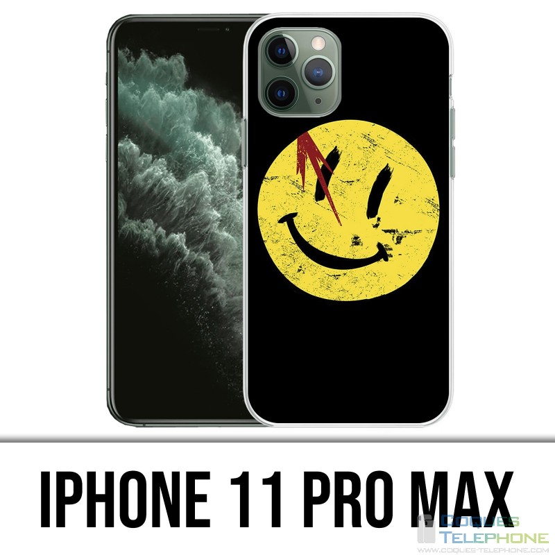 Coque iPhone 11 Pro Max - Smiley Watchmen