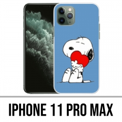 Coque iPhone 11 PRO MAX - Snoopy Coeur