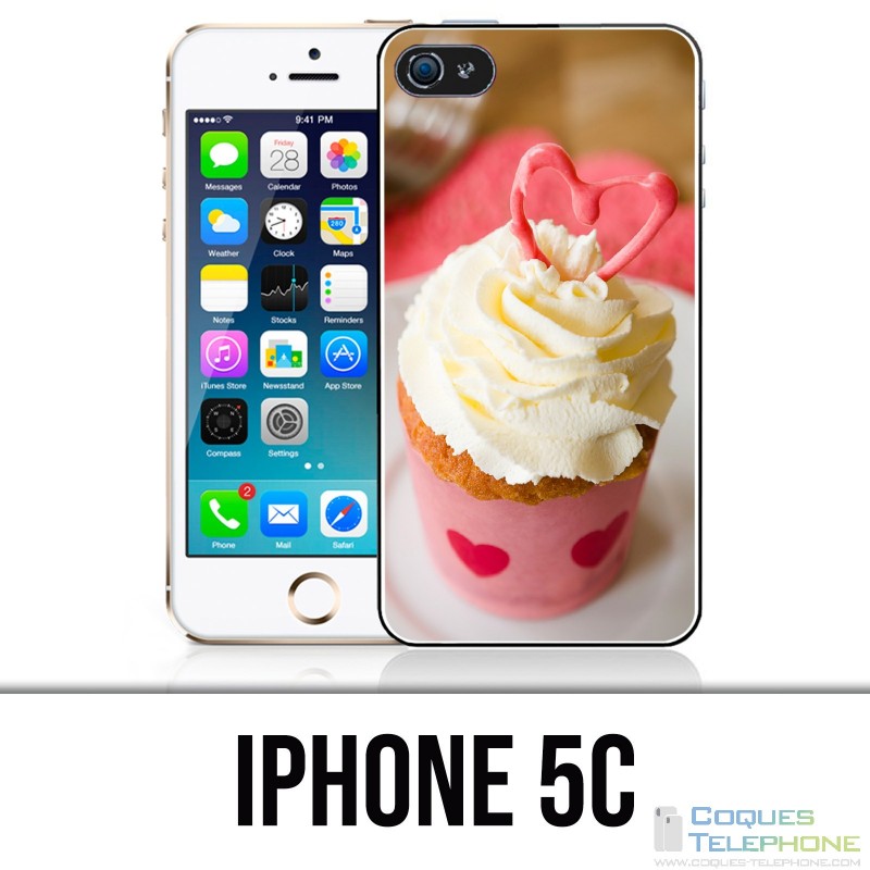 Custodia per iPhone 5C - Cupcake rosa