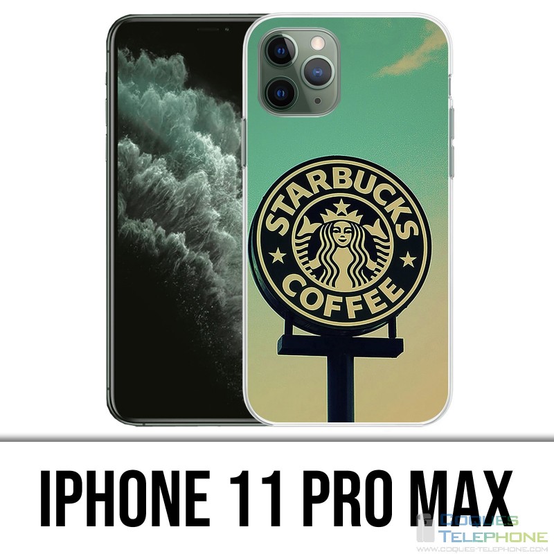 Coque iPhone 11 PRO MAX - Starbucks Vintage