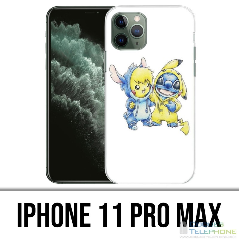 IPhone 11 Pro Max Case - Stitch Pikachu Baby