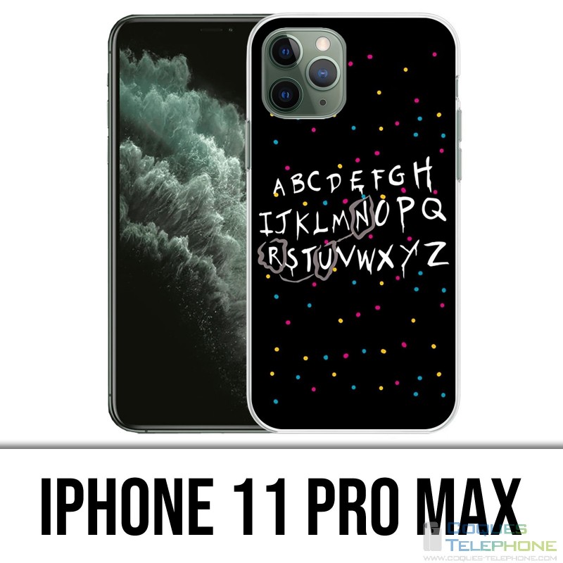 Funda para iPhone 11 Pro Max - Alfabeto de cosas extrañas