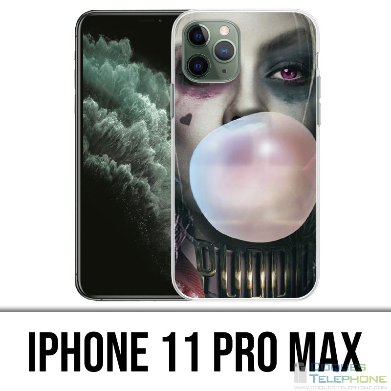 Coque iPhone 11 PRO MAX - Suicide Squad Harley Quinn Bubble Gum