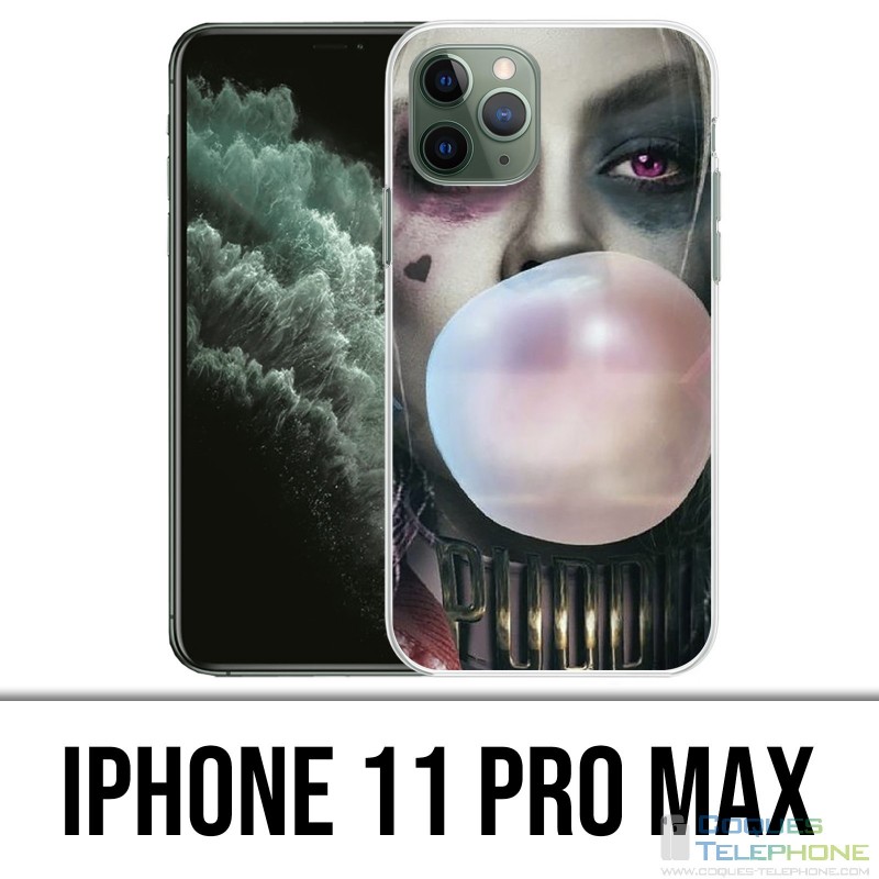 Custodia IPhone 11 Pro Max - Suicide Squad Harley Quinn Bubble Gum