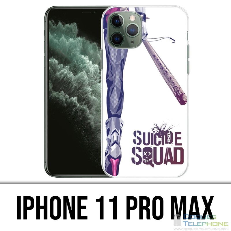 Coque iPhone 11 PRO MAX - Suicide Squad Jambe Harley Quinn