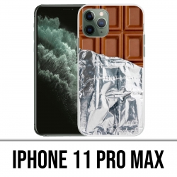 Coque iPhone 11 Pro Max - Tablette Chocolat Alu