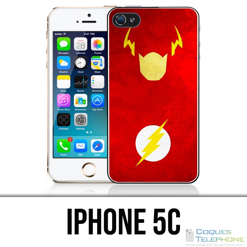 Coque iPhone 5C - Dc Comics Flash Art Design