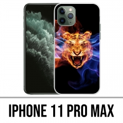 IPhone 11 Pro Max Hülle - Tiger Flames