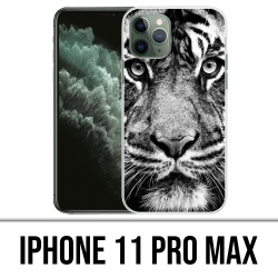 Coque iPhone 11 PRO MAX - Tigre Noir Et Blanc