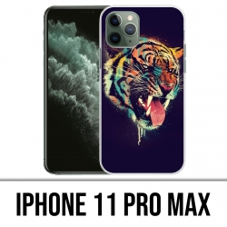Coque iPhone iPhone 11 PRO MAX - Tigre Peinture