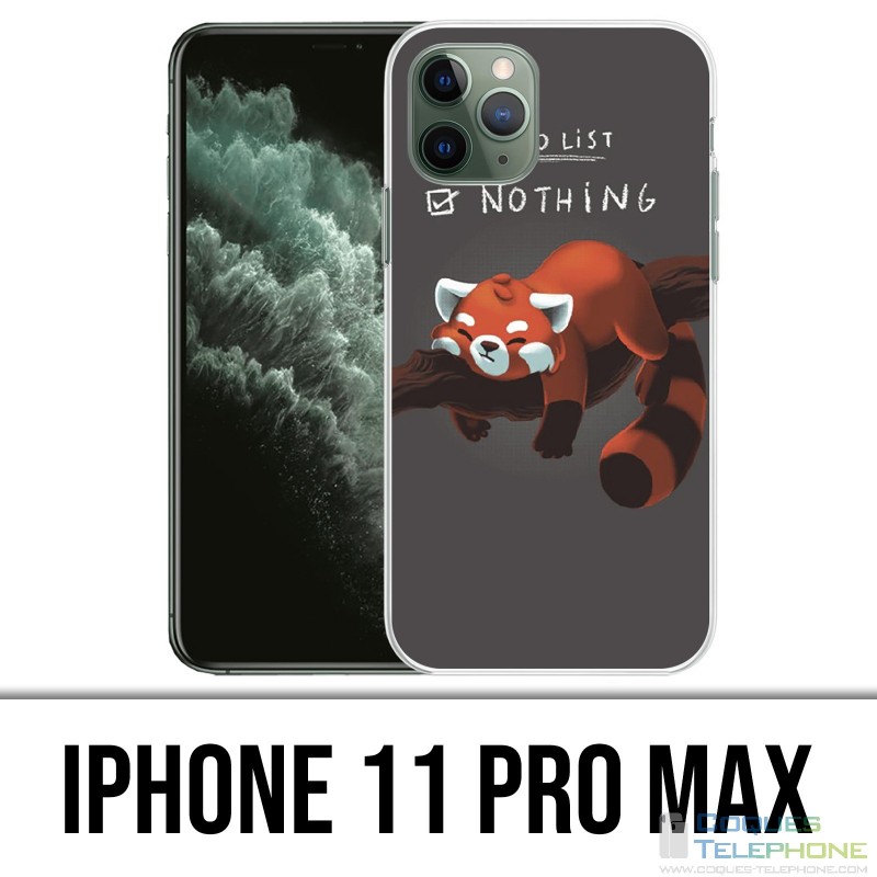 Coque iPhone 11 PRO MAX - To Do List Panda Roux