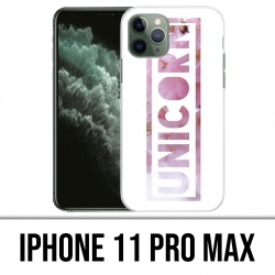 Coque iPhone 11 Pro Max - Unicorn Fleurs Licorne