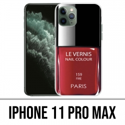 Coque iPhone 11 Pro Max - Vernis Paris Rouge