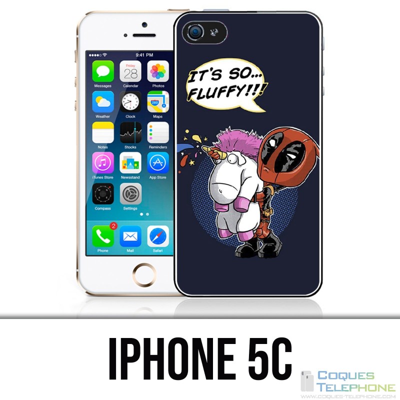Custodia per iPhone 5C - Deadpool Fluffy Unicorn
