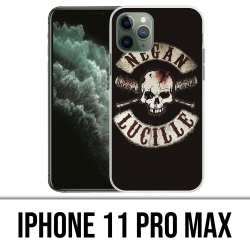 Custodia per iPhone 11 Pro Max - Walking Dead Logo Negan Lucille