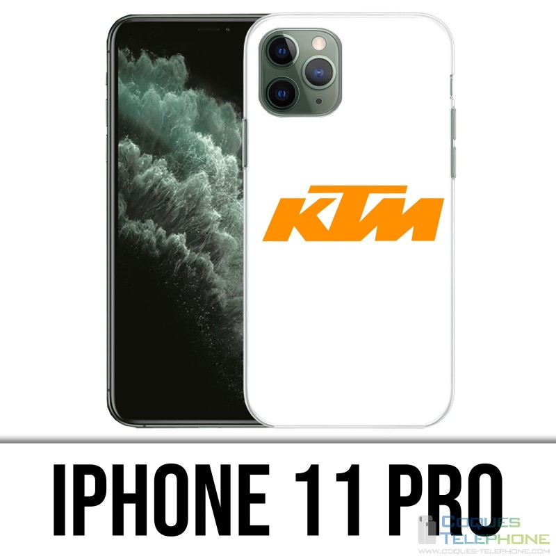 Custodia per iPhone 11 Pro - Logo Ktm sfondo bianco