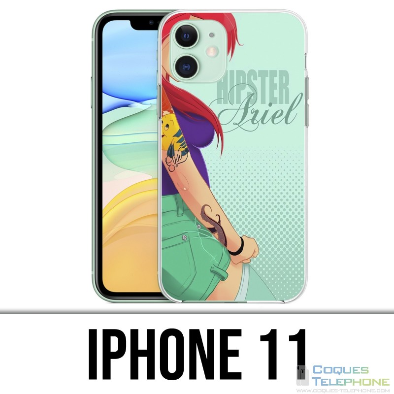 Coque iPhone 11 - Ariel Sirène Hipster