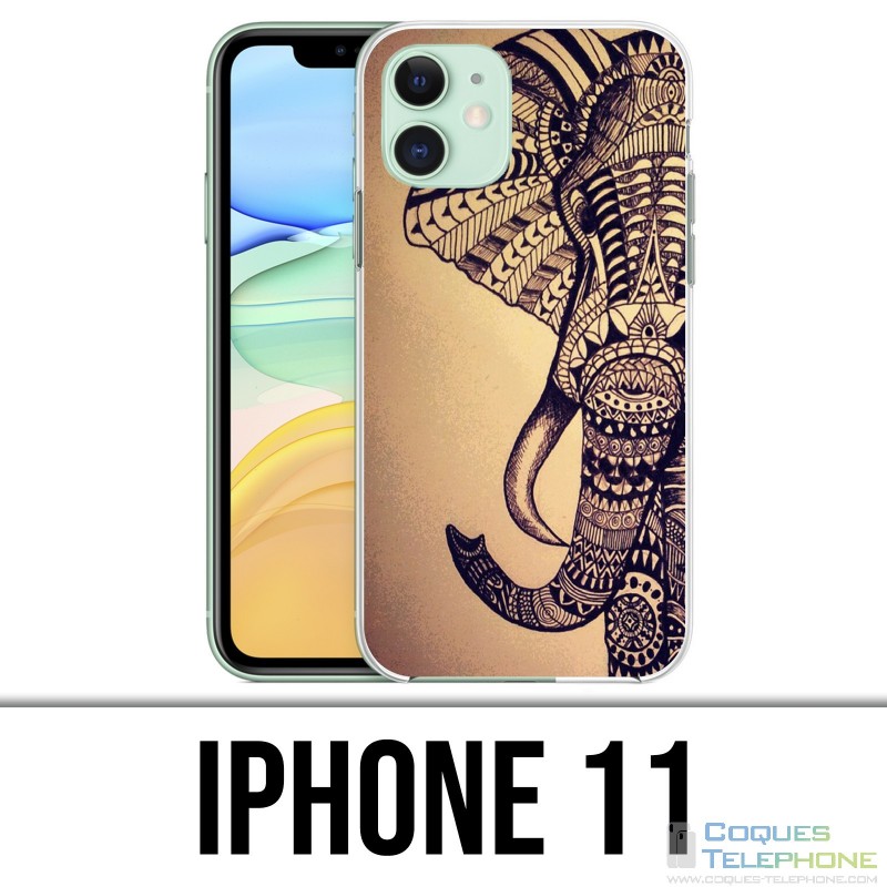 IPhone 11 Fall - Weinlese-aztekischer Elefant