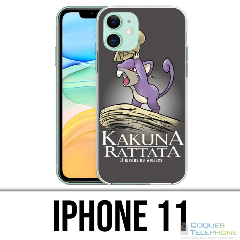 Coque iPhone 11 - Hakuna Rattata Pokémon Roi Lion