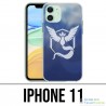 Custodia per iPhone 11 - Pokemon Go Team Blue Grunge