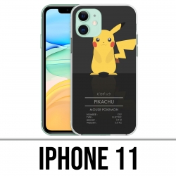 Funda iPhone 11 - Tarjeta de identificación Pokémon Pikachu