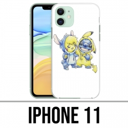 Funda iPhone 11 - Stitch Pikachu Baby