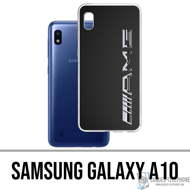 Samsung Galaxy A10 Custodia - Logo Amg Carbon