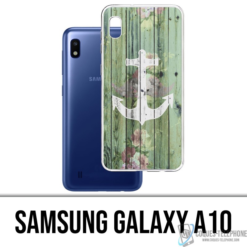 Funda Samsung Galaxy A10 - Ancla marina de madera