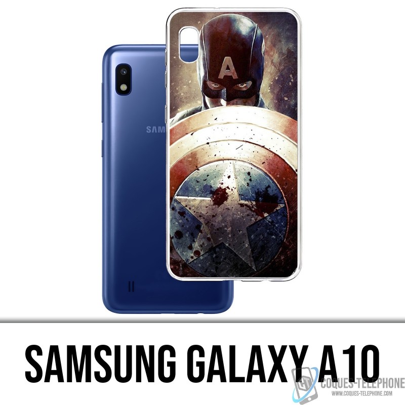 Coque Samsung Galaxy A10 - Captain America Grunge Avengers