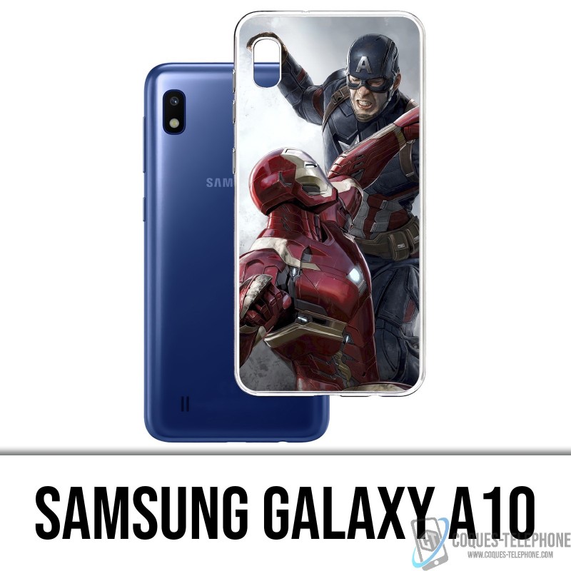 Samsung Galaxy A10 Custodia - Capitan America contro Iron Man Avengers