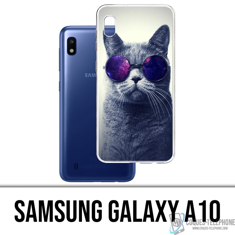 Coque Samsung Galaxy A10 - Chat Lunettes Galaxie