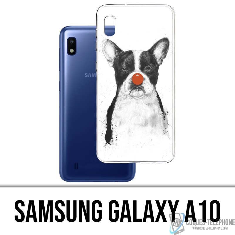 Coque Samsung Galaxy A10 - Chien Bouledogue Clown