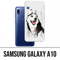 Coque Samsung Galaxy A10 - Chien Husky Splash