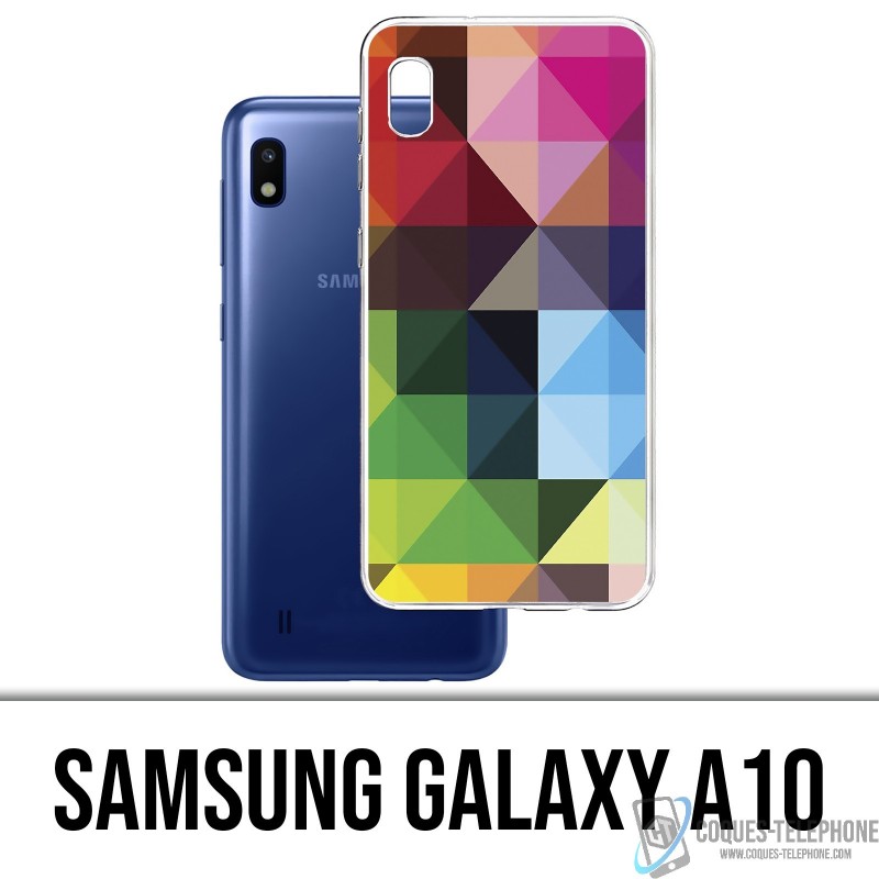 Samsung Galaxy A10 Custodia - Cubi multicolore