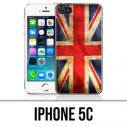 Custodia per iPhone 5C - Bandiera britannica vintage