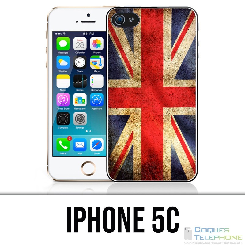 Coque iPhone 5C - Drapeau Uk Vintage